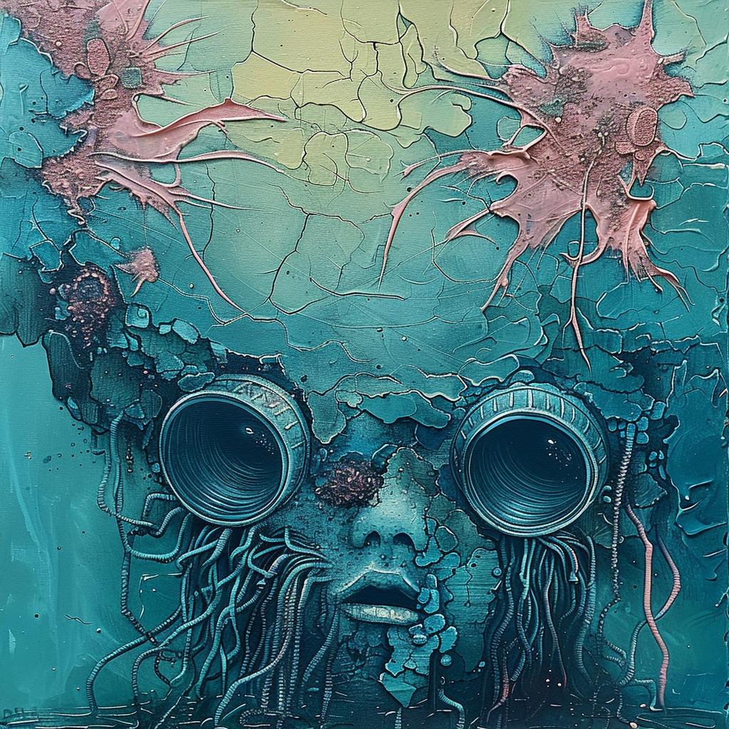 woman  glasses  blue  teal  encaustic  impasto  occult  Jean Giraud  palette-knife  portrait 923763