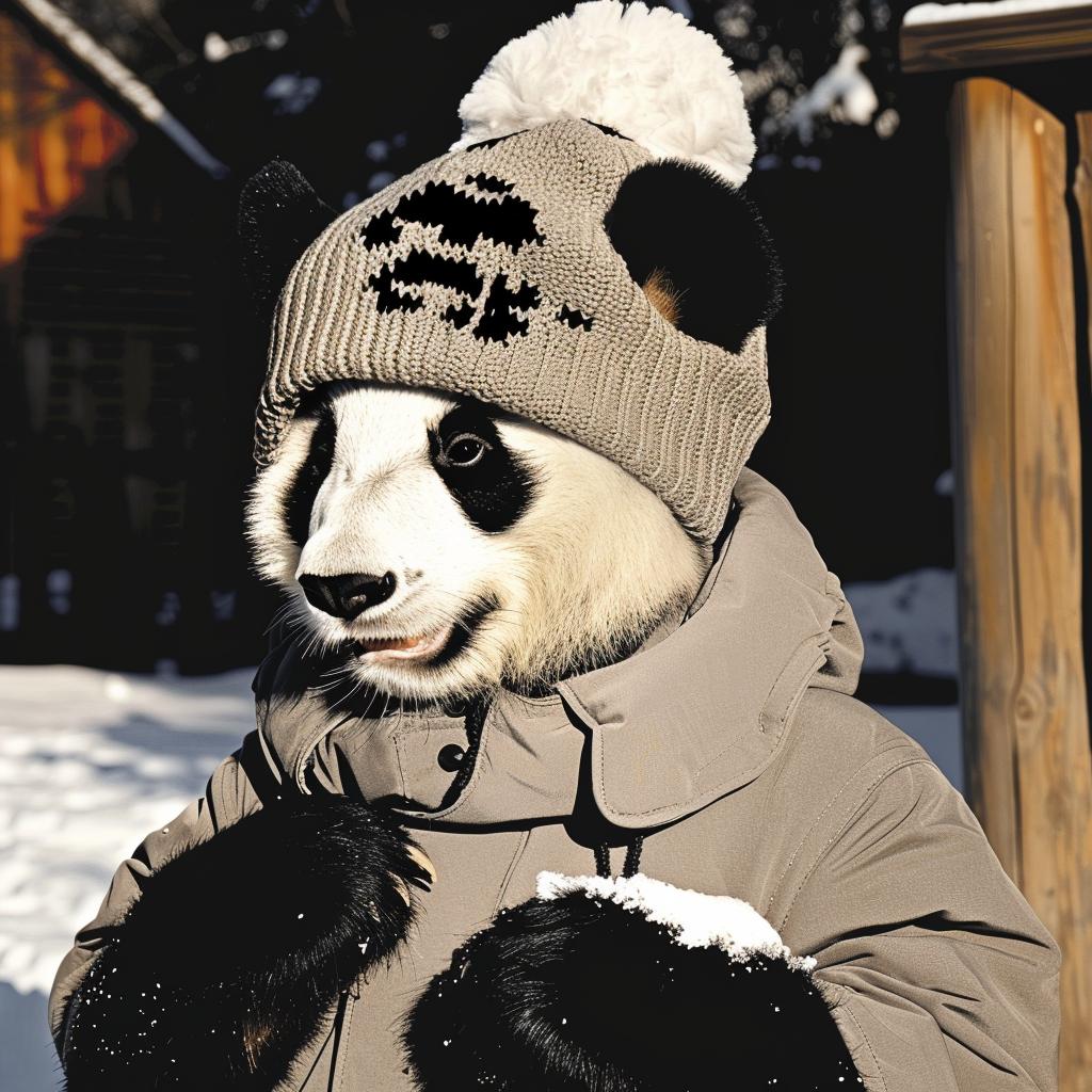panda  winter  hat  coat  snow  animal  cute  illustration  cartoon  cozy 942579