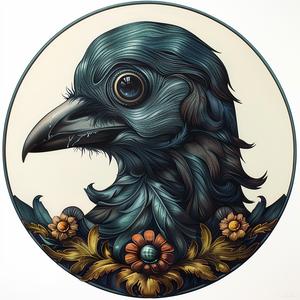 logo  ornate  chromolithography  bird  flowers  painting  colorful  detailed  nature  art 1056332