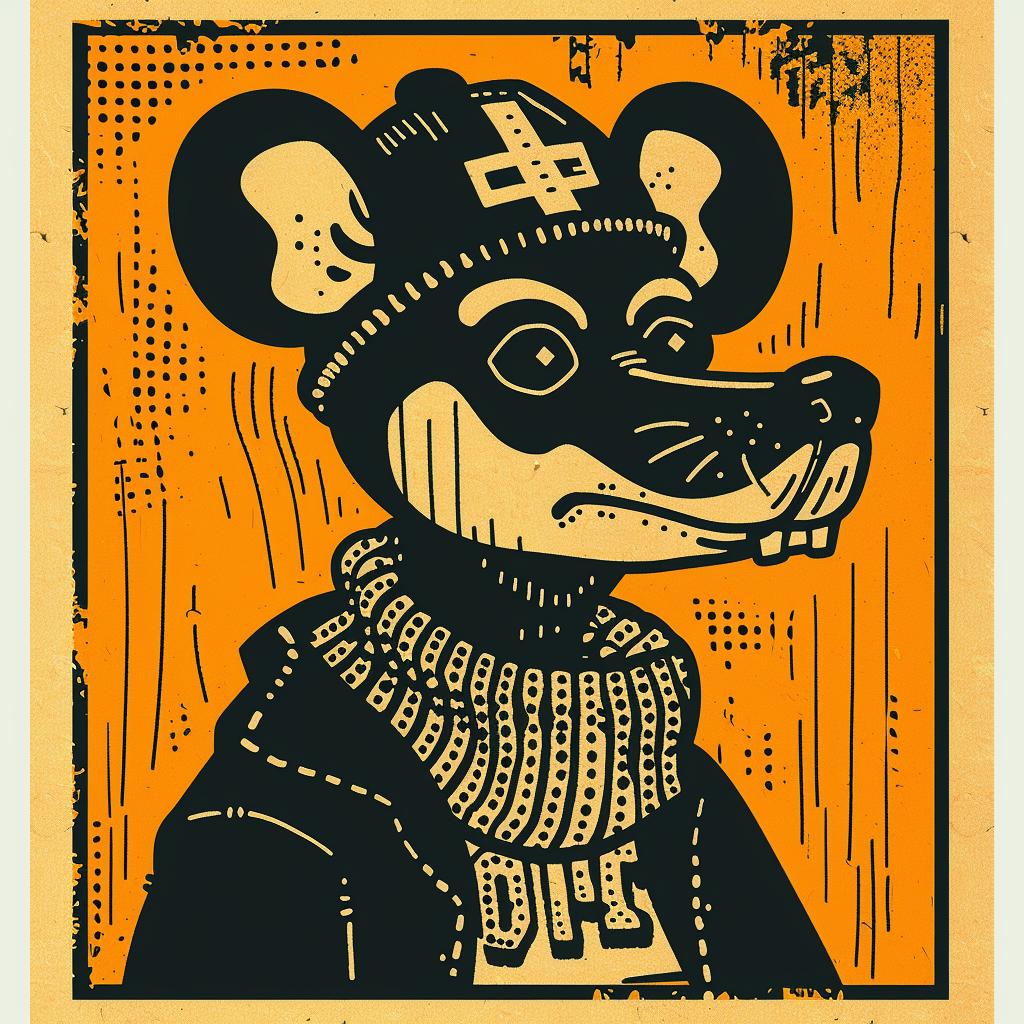 animal  aggressive  streetwise  poster  urban  hat  scarf  minimal  character  culture 958149