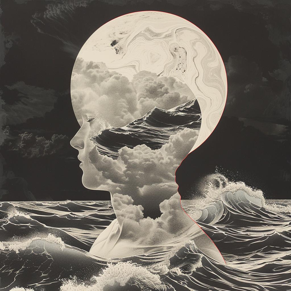 surreal  album  cover  Lee  Broom  woman  clouds  moon  art  design 960609
