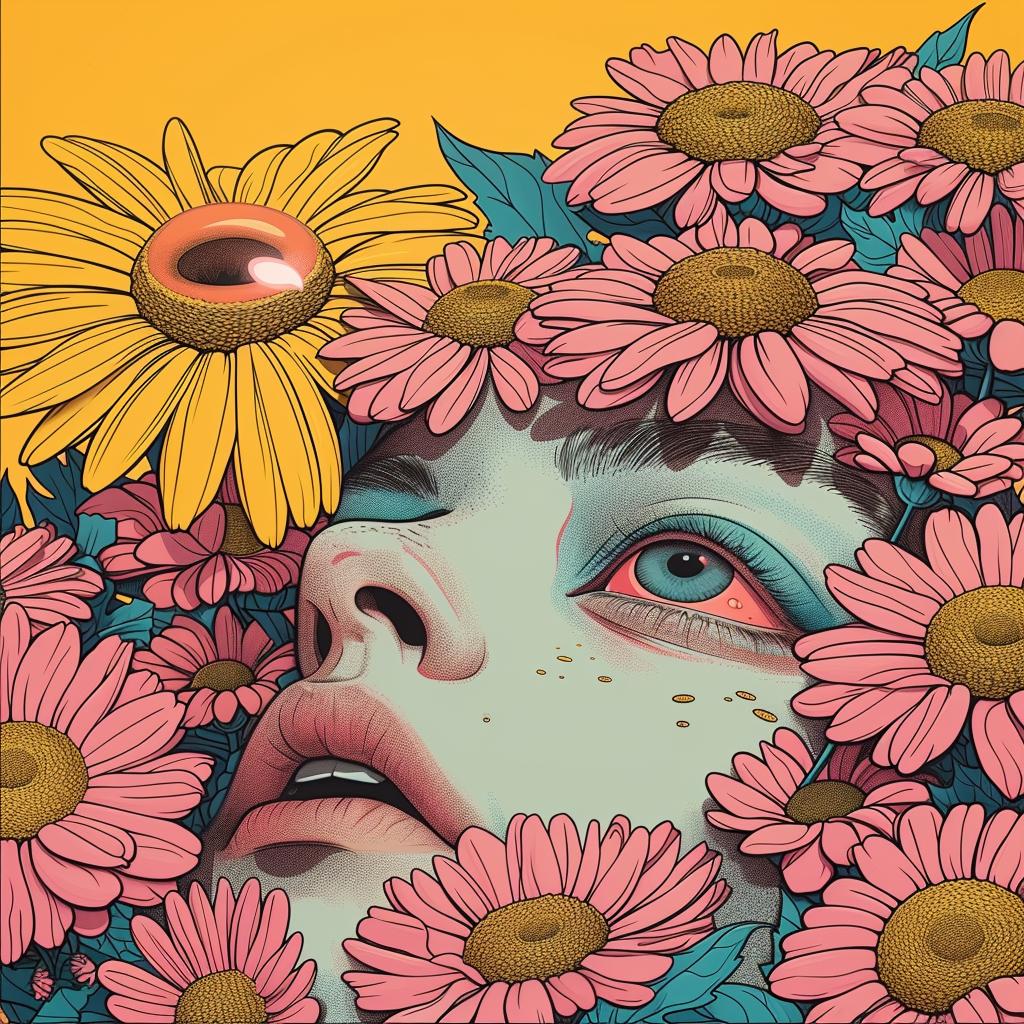 style  flowerpunk  beauty  woman  flowers  artistic  vibrant  colorful  Stephanie  Vance 924144