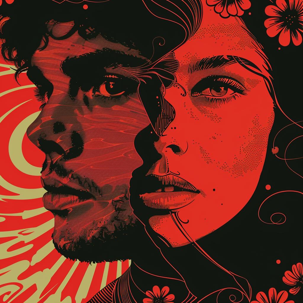 ملصق فني مخدر، رسم توضيحي لفيلم، تصميم بنمط طباعة الشاشة المفصلة، ​​1026175