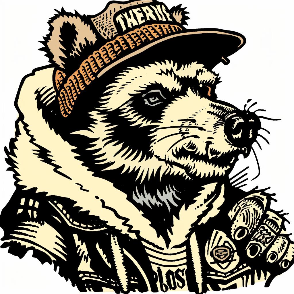 bear  anthropomorphic  streetwise  hat  jacket  simple  minimal  aggressive  urban  character 959067