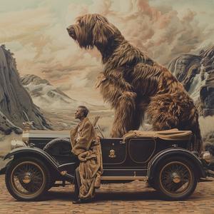 art  deco  automobile  superheroine  photography  dog  humor  detailed  contemporary  portrait 1071734