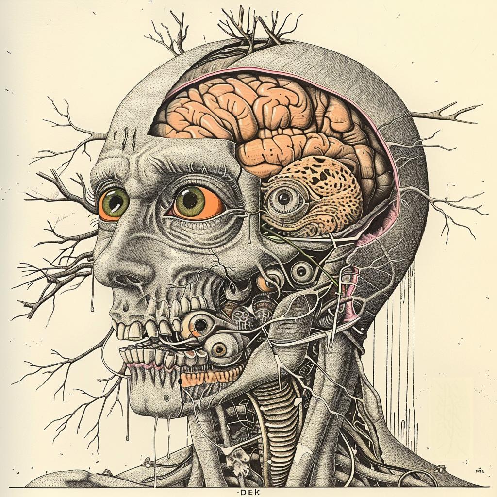 human  head  brain  tree  tiger  dada  artistic  surrealism  makeup  imaginative 939376