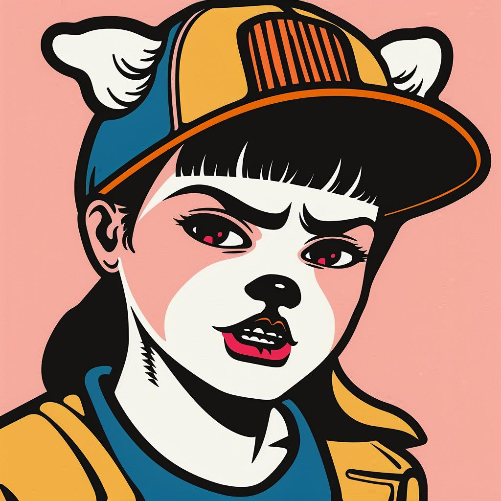 Cornella  girl  hat  baseball  cap  cartoon  colorful  illustration  whimsical  playful 966810