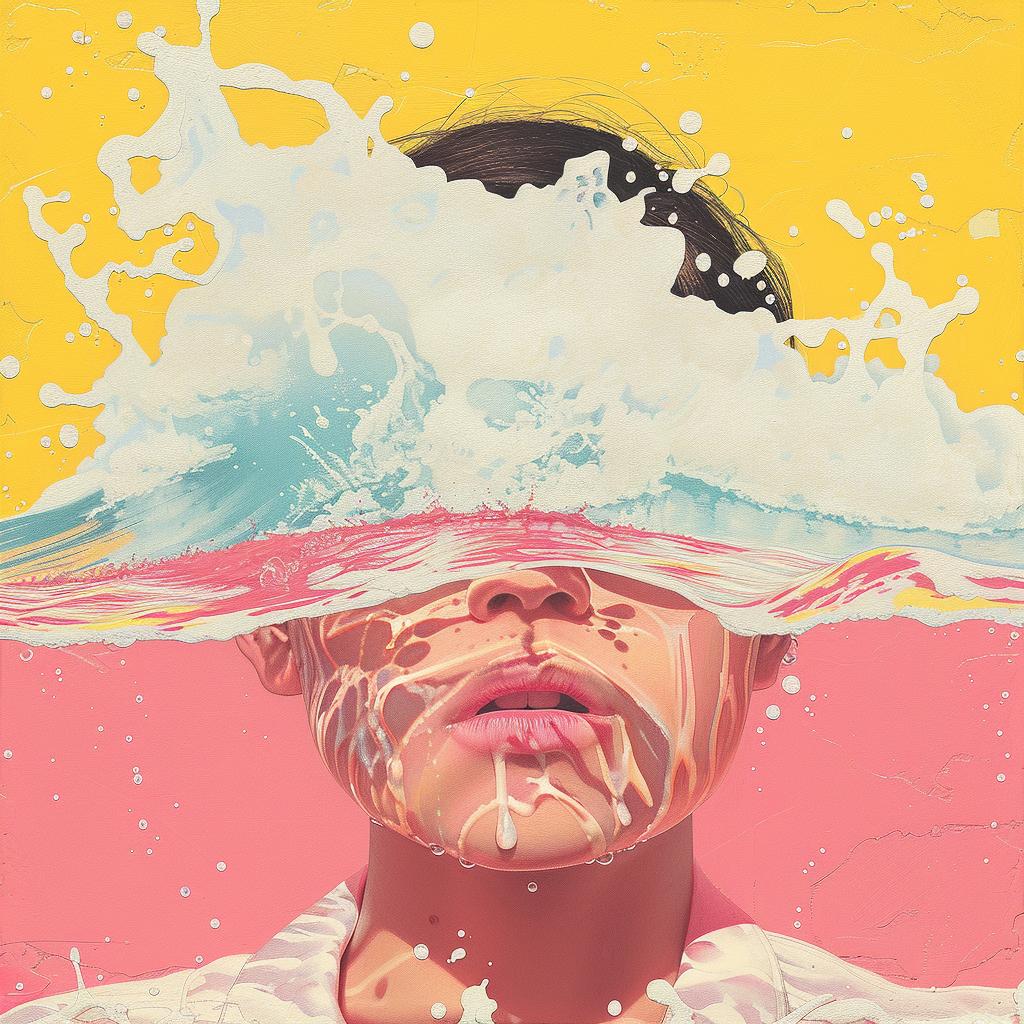 surreal  album  cover  painting  woman  water  dreamlike  creative  colorful  imaginative 1017166