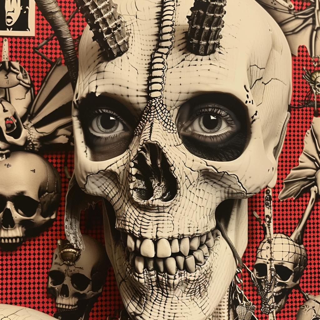 provocative  art  skull  horns  dark  spiritual  naturalistic  occult  items  visual 935840