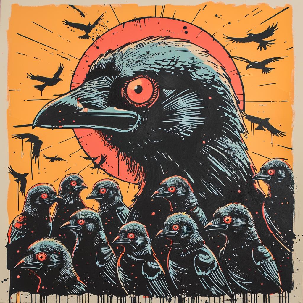 Rockwell  poster  crow  sun  naturalistic  spiritual  terror  dark  occult  illustration 930127