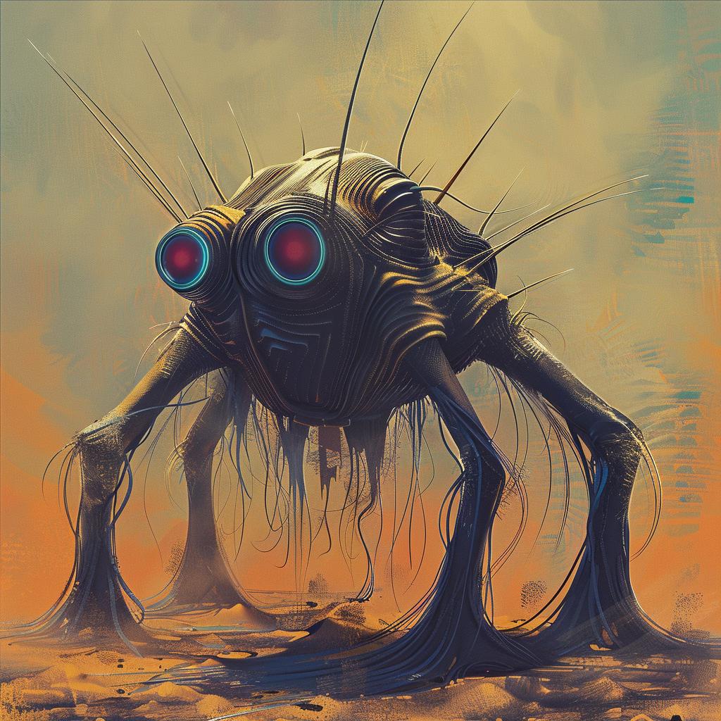 painting  alien  creature  red  eyes  surreal  colorful  imaginative  fantasy  art 967250