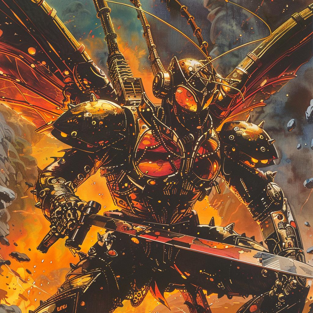 comic  heavy  metal  art  bug  fire  1980s  cover  style  still 1025376