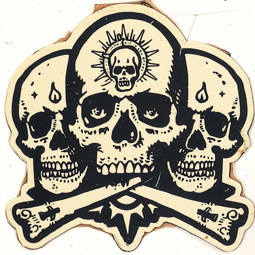 symmetrical  badge  skull  crossbones  design  occult  illustration  dark  arts  provoctive 933076