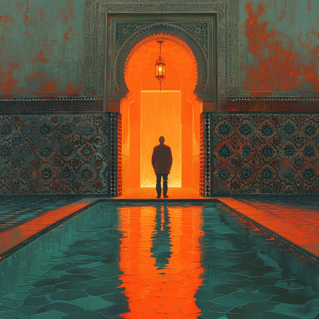 surreal  album  cover  naturalistic  spiritual  colorful  occult  teal  orange  painting 974892
