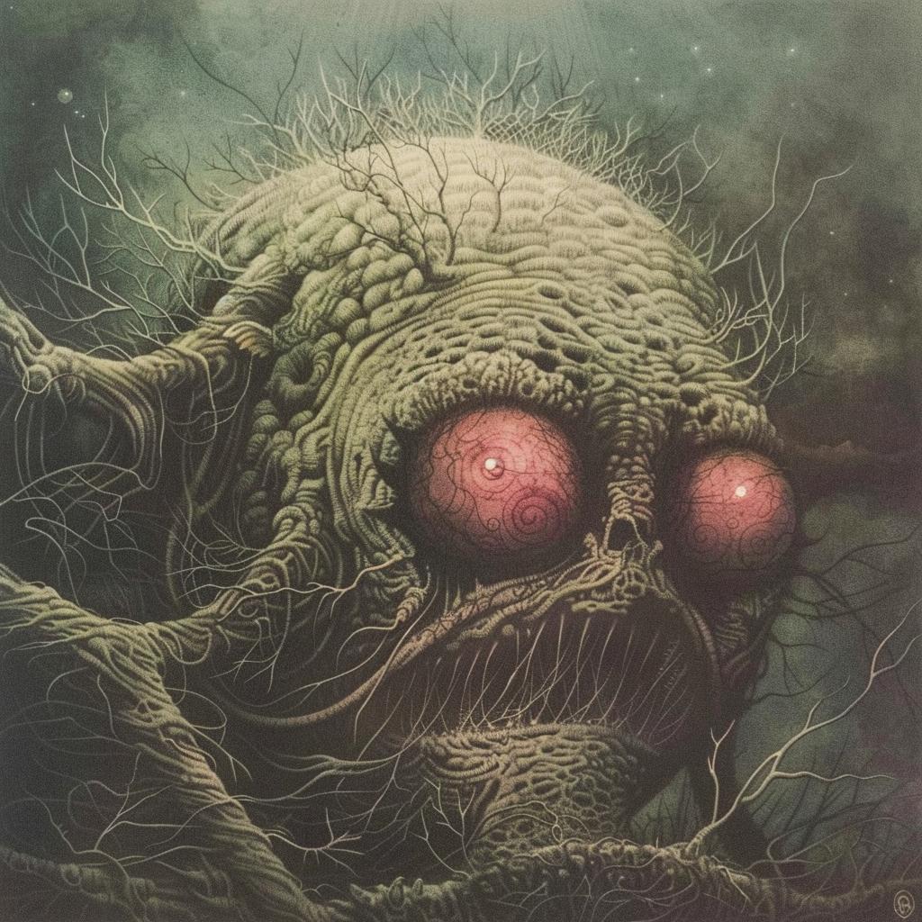 creepy  plant  red  eyes  horror  vintage  surreal  monstrous  dark  weird 947282
