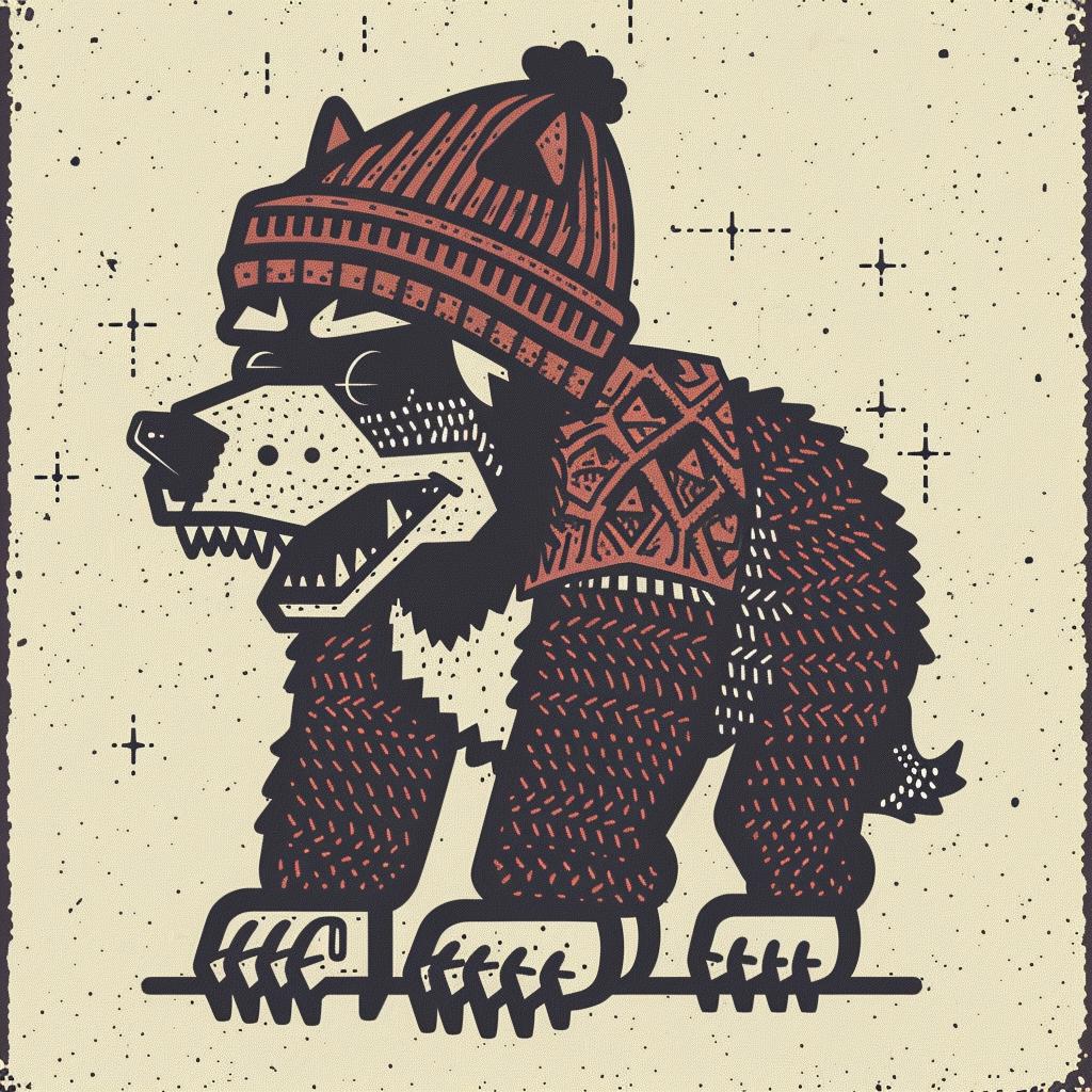 bear  knitted  hat  aggressive  streetwise  minimal  illustration  animal  culture  urban 958989