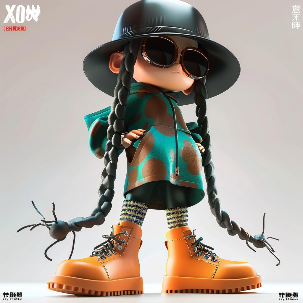 girl  anime  hip-hop  character  design  illustration  detailed  3D  high-resolution  style 936806