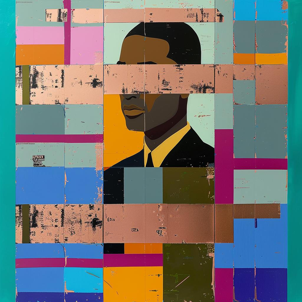 portrait  African-American  man  suit  square  background  elegant  art  colorful  stylish 938455