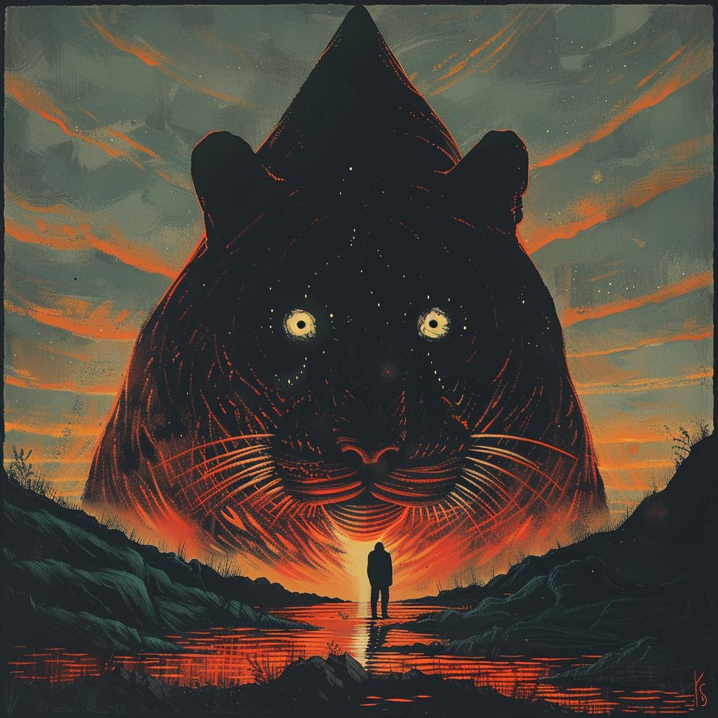 album  cover  tiger  black  panther  anthropomorphic  surreal  art  design  music 963019