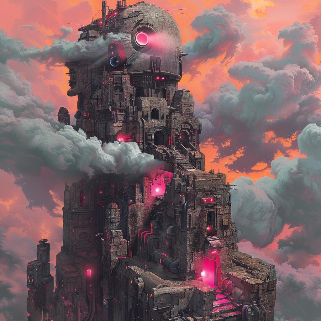 creative  surreal  album  cover  introspective  occult  technicolor  castle  sky  clouds 974284
