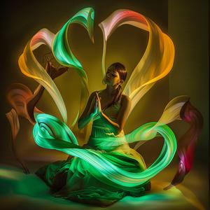 lifestyle  photo  surreal  green  dress  glowing  light  woman  atmospheric  unusual 1036857