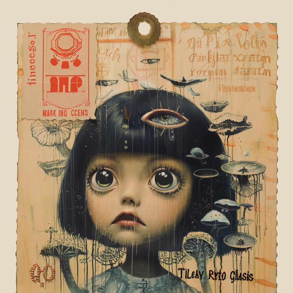girl  blackhair  mushrooms  head  introspective  naturalistic  spiritual  terror  impasto  palette-knife 975918