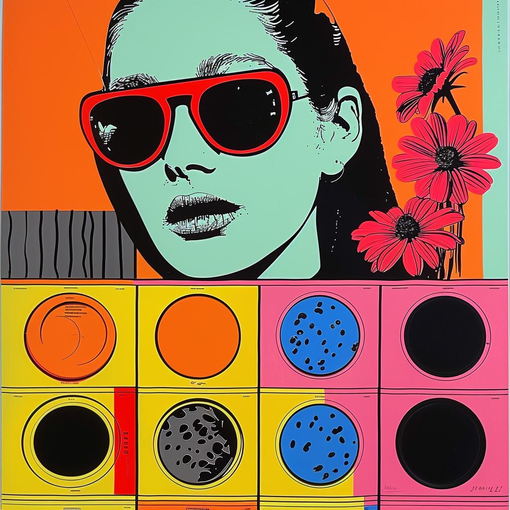 painting  woman  sunglasses  flower  abstract  Rauschenberg  graphic  design  collage  art 968085