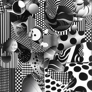 collage  black  white  patterns  generative  art  shapes  abstract  design  composition 1039106