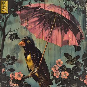 bird  umbrella  painting  chromolithography  colorful  nature  whimsical  playful  art  surreal 1057584