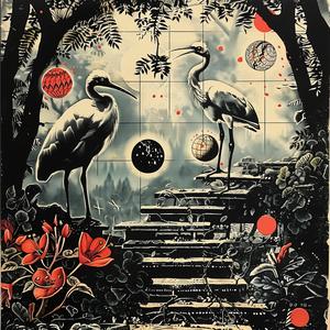 birds  forest  flowers  painting  nature  vibrant  colorful  wildlife  tranquil  art 1048746