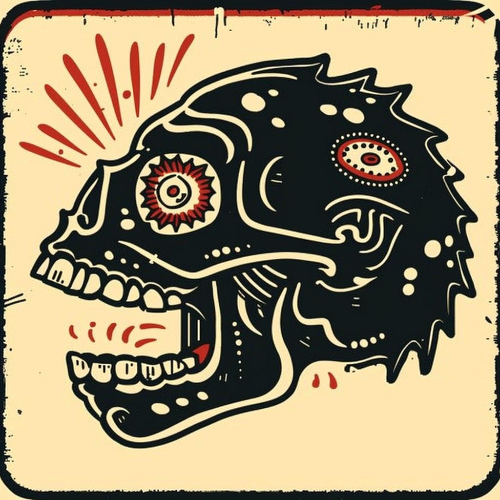 skull  eye  black  face  art  scream  Emek  terror  occult  poster 931663