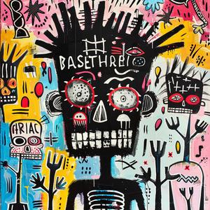 painting  skeleton  objects  colorful  surreal  imaginative  decorative  fantasy  Basquiat  art 1077272
