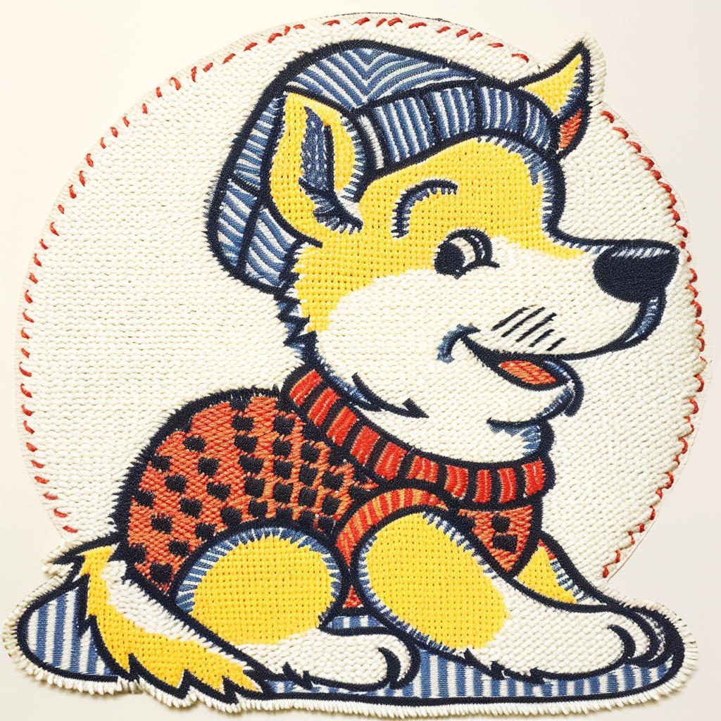 patch  streetwear  chenille  dog  sweater  hat  hip-hop  culture  simple  aggressive 959606