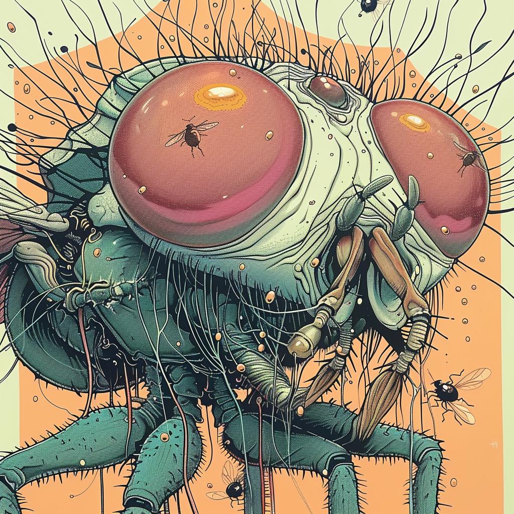 dada  occult  album  cover  hyper-detailed  illustration  housefly  aggression  silkscreen  retrofuturistic 923454