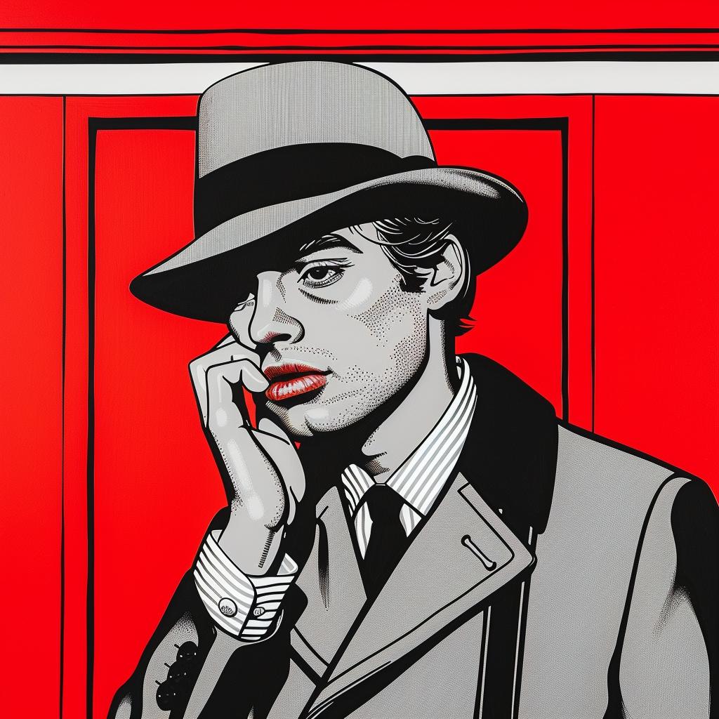 detective  noir  painting  suit  hat  moody  stylized  vintage  dramatic  art 1024090