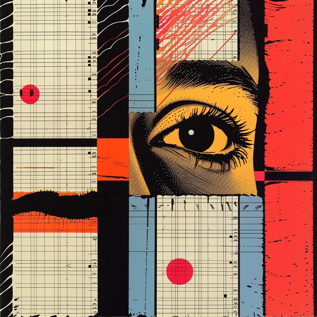 graphic  design  woman  face  red  black  abstract  illustration  bold  style 968697