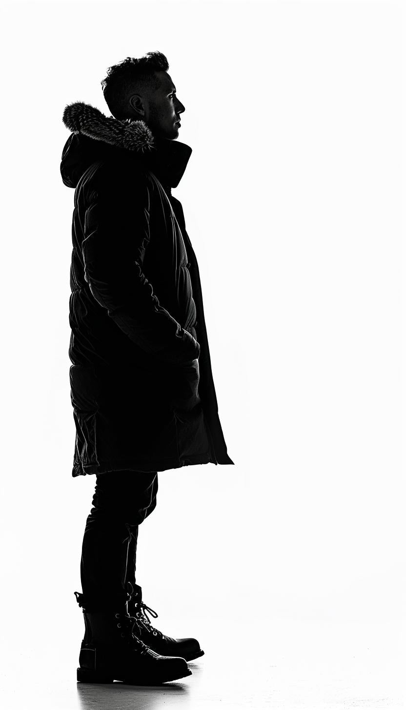 silhouette  man  winter  coat  profile  black  white  background  character  outdoor 954278