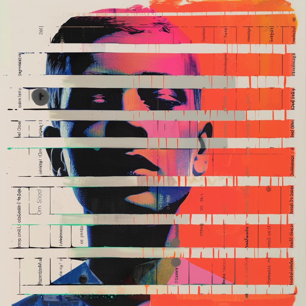 man  face  stripes  palette  paint  art  naturalistic  introspective  occult  op-art 974749