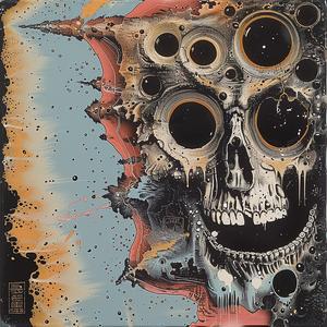 skull  holes  paint  contrast  dark  abstract  mood  chemigram  artwork  texture 1061382