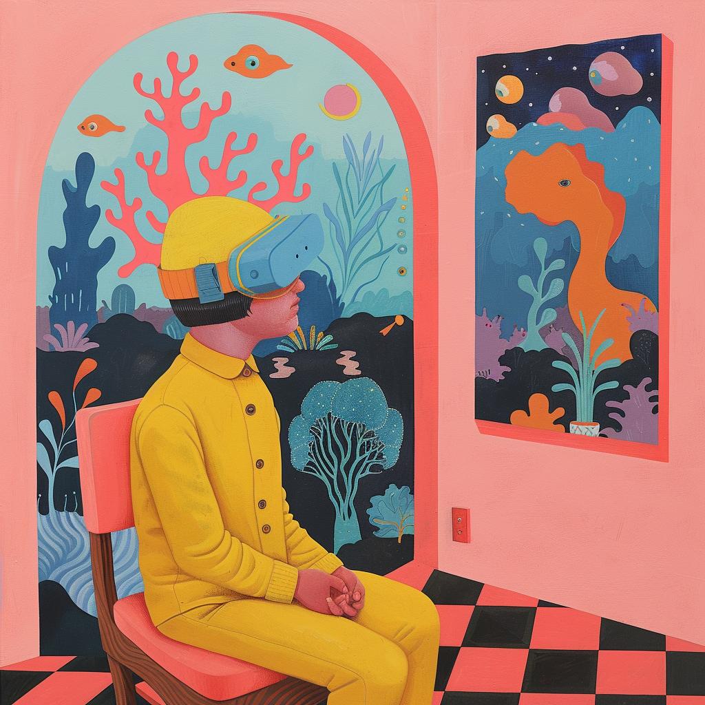 surreal  album  mental  painting  man  sitting  yellow  creative  art  abstract 1017866
