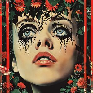 woman  flowers  face  eyes  chromolithography  art  illustration  beauty  nature  colorful 1058964