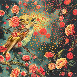 bird  branch  flowers  chromolithography  nature  colorful  artwork  painting  botanical  detailed 1058124