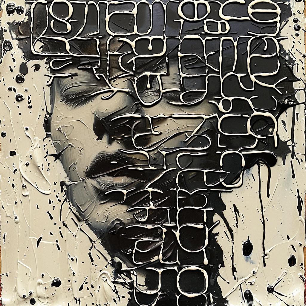 encaustic  painting  woman  background  black  white  portrait  figurative  expression  color 924001