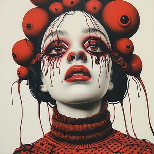 woman  blood  dripping  art  portrait  dark  emotion  surreal  expressive  dramatic 1073753