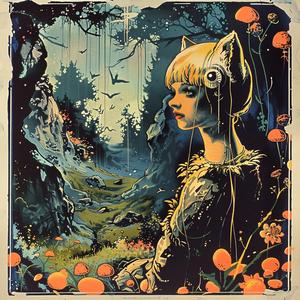 girl  forest  chromolithography  nature  portrait  colorful  mystical  surreal  whimsical  artistic 1048014