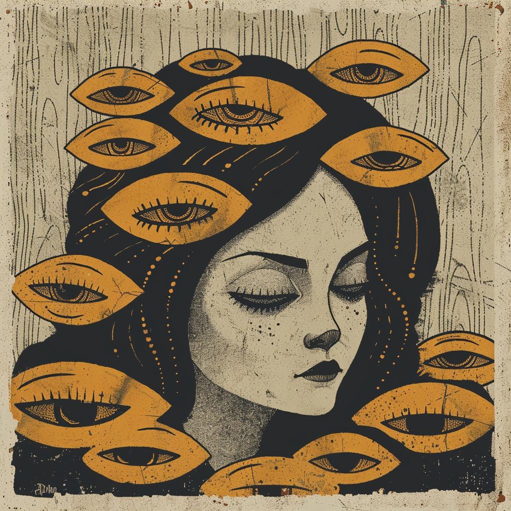 introspective  naturalistic  spiritual  terror  dark  occult  woman  eyes  art  Beatrice 926689