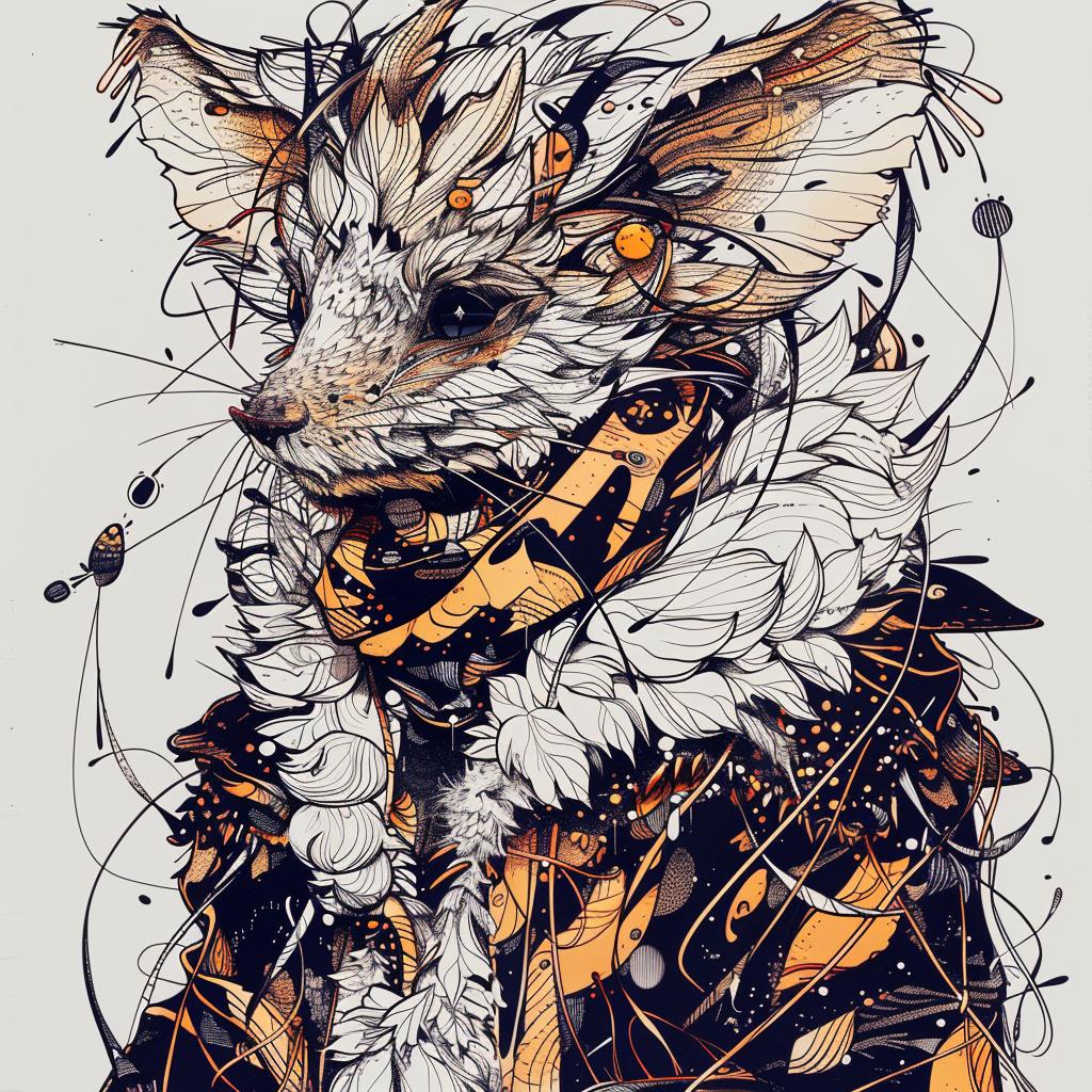 mythical  creature  hybrid  rodents  fantastical  unique  world  scarf  drawing  animal 952693