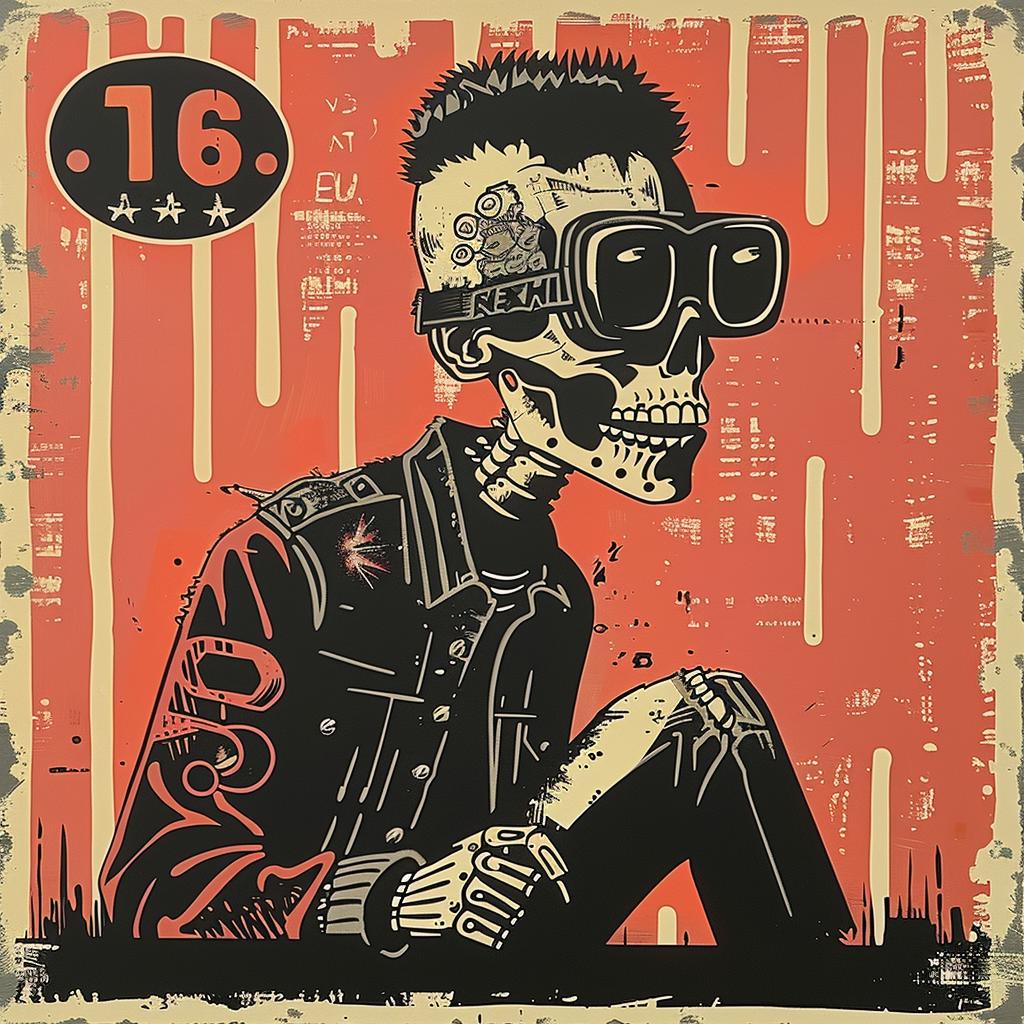 skeleton  sunglasses  metal  sign  urban  edgy  streetwise  style  graphic  bold 949352