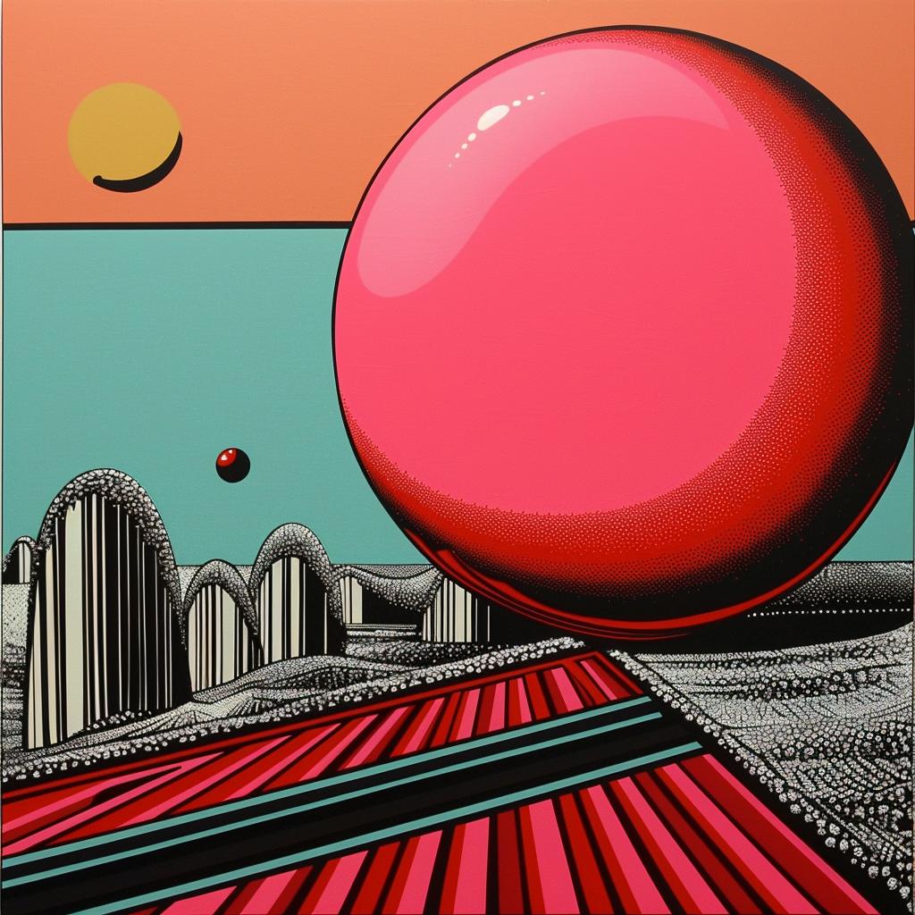 chromolithography  photographic  collage  sphere  city  Rodchenko  Kandinsky  pink  abstract  art 1023032