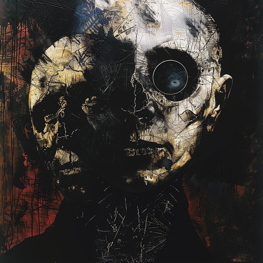 painting  skull  face  man  portrait  dark  surreal  expression  figure  artistic 1034972